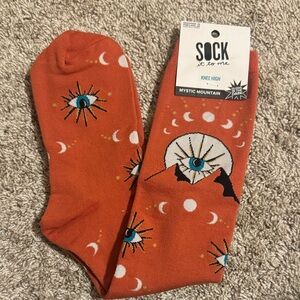 Mystic Mountain Knee High Socks - Orange